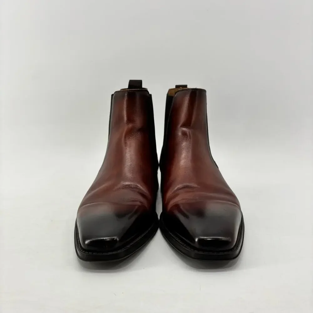 Magnanni Mens Size 8 Chelsea Boots Brown Pull On Business Casual